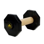 Wooden Dog Training Dumbbell with Removable Weight Plates - 1.4 lbs (650 g)
