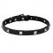 "A La Mode" 4/5 Inch (20 mm) wide Leather Dog Collar with Chrome Plated Pyramids