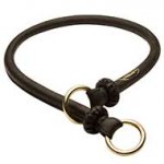 Leather Rounded Choke Collar For Your Doggy