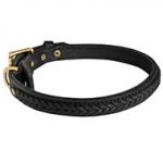 Excellent Design Braided Leather Dog Collar