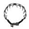 Black Stainless Steel Dog Pinch Prong Collar - 1/8 inch (3.2 mm) link diameter