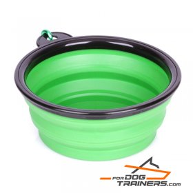 "Green Abyss" Collapsible Polymer Dog Bowl (Small Size)
