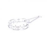 "Metal Thorns" Chrome Plated Pinch Prong Collar - 1/9 inch (3 mm) link diameter