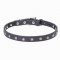 "Stellar" 4/5 inch (20 mm) Leather Dog Collar with Nickel Plated Stars