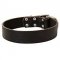 Classic Leather Dog Collar for Walking and Training - 40 mm Wide