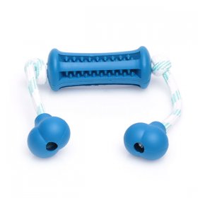 High-Quality Rubber Blue Training Dental Toy With Handles (Small: 1.3” x 3.5” (3.5 cm x 9 cm))