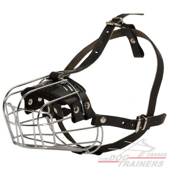 Adjustable Wire Basket Dog Muzzle for Training and Walking