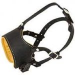 Leather Dog Muzzle for No-Bark Training