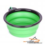 "Green Abyss" Collapsible Polymer Dog Bowl (Small Size)