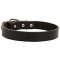 Elegant Smooth Leather Dog Collar for Medium and Large Breeds