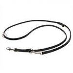 Leather dog leash multi functional with STAINLESS STEEL snap hooks - 13mm