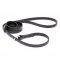 Black Biothane dog Leash and Collar Combo