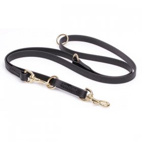 Multipurpose Black Biothane dog Leash for over 7 Different Activities
