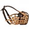 Adjustable Leather Basket Dog Muzzle for Agitation Training / Police Work