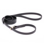 Black Biothane dog Leash and Collar Combo