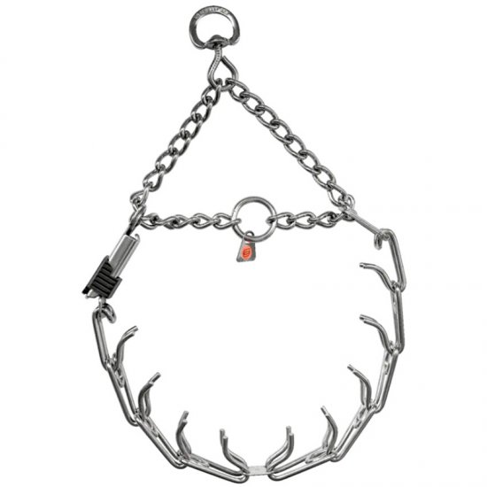 ULTRA-PLUS Training Prong Collar with Center-Plate, Swivel, Assembly Chain and ClicLock (2.25 mm x 16 inches) Herm Sprenger - Click Image to Close