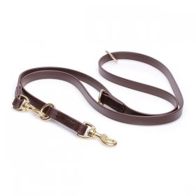 Multipurpose Brown Biothane dog Leash for over 7 Different Activities