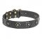 "Spring mood" Leather Dog Collar