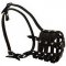 Leather Mesh Dog Basket Muzzle with Padded Nose Area