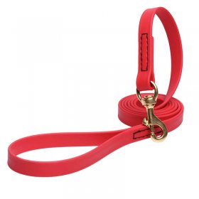 Red Waterproof dog Leash Made of Biothane