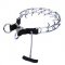 "Daily Revolution" Chrome Plated Pinch Prong Collar with Metal Handle - 3.25 mm Prong's Diameter