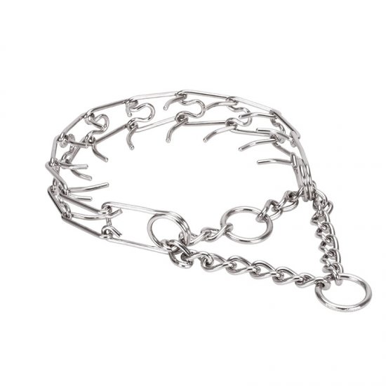 "Anti-Aggressor" Stainless Steel Pinch Prong Collar for Medium and Large Dogs - 1/8 inch (3.25 mm) link diameter