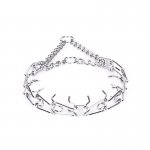 "No Pulling" Herm Sprenger Chrome Plated Steel Pinch Prong Collar - 1/8 (3 mm) Wire Gauge