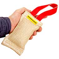 Jute Puppy Bite Tug with Handle - 2 1/3 inch on 8 inch (6x20 cm)