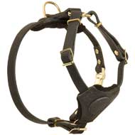 Small Adjustable Leather Dog Harness For Puppies