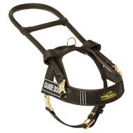 High Class Guide Leather Dog Harness With Long Handle