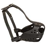 Hard Work Felt Padded Leather Dogs Muzzle