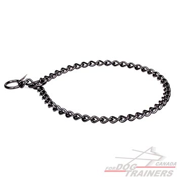 Black Stainless Steel Dog Collar