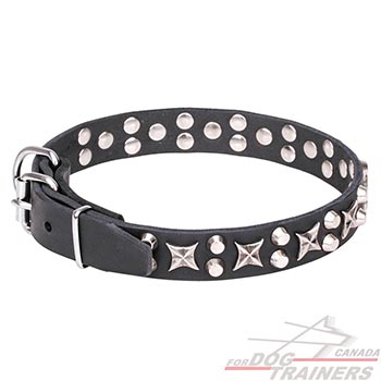 Super soft genuine leather dog collar