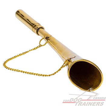   Brass training dog sounding horn