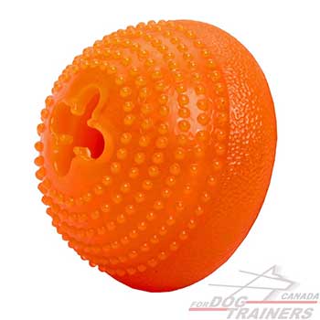 Special rubber ball for food dispensing