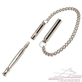 Chrome plated dog training whistle Ultrasonic