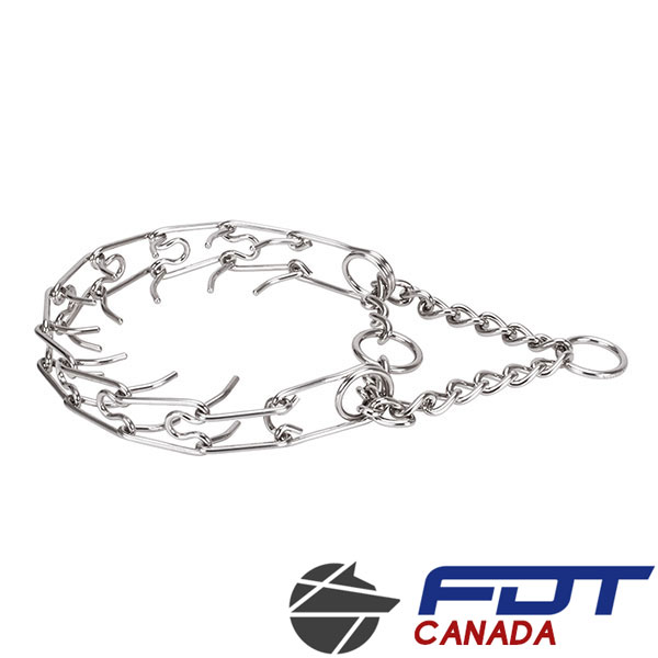 Medium and large pets prong collar with stainless steel removable links
