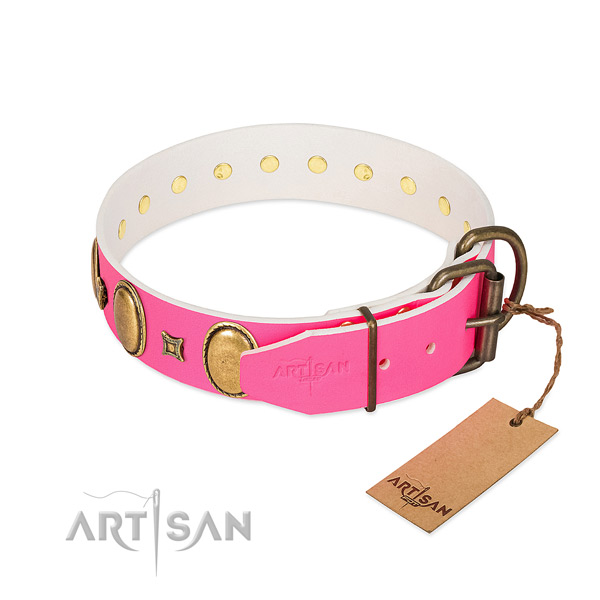 Best quality leather collar made for your doggie