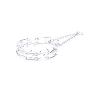 "Metal Thorns" Chrome Plated Pinch Prong Collar - 1/9 inch (3 mm) link diameter
