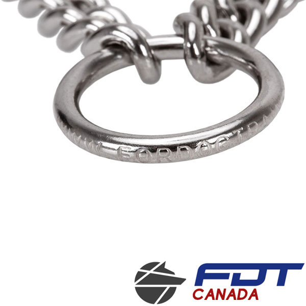 Strong dog pinch collar of corrosion proof stainless steel for large dogs