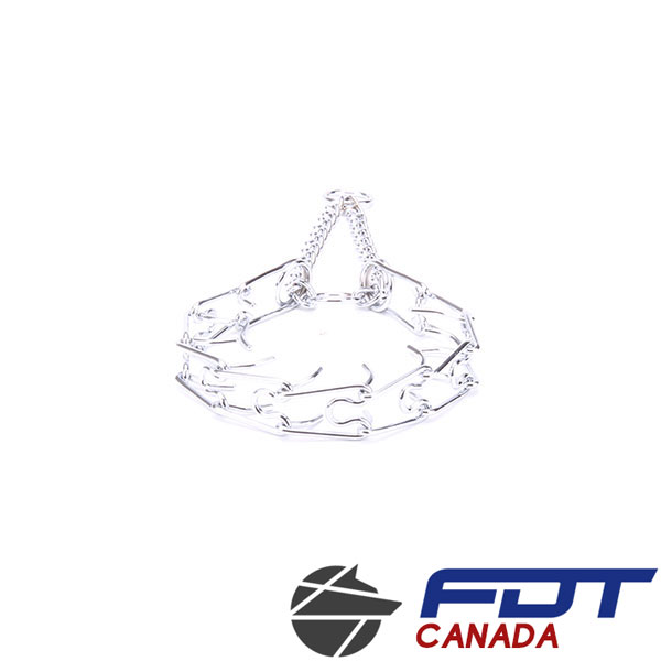 Top notch chrome plated pinch collar for training
